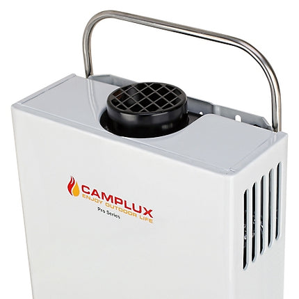 Camplux Pro Series 1.58 GPM 41,000 BTU Outdoor Portable Propane Tankless Water Heater, White, Open Box