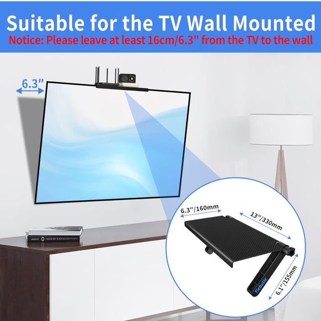 13-Inch Wide Platform Adjustable TV Top Shelf, New Open Box