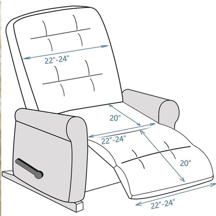 STONECREST Recliner Chair Cover, Sherpa Slipcover, Stay in Place, 23” Regular Recliner, New Open Box