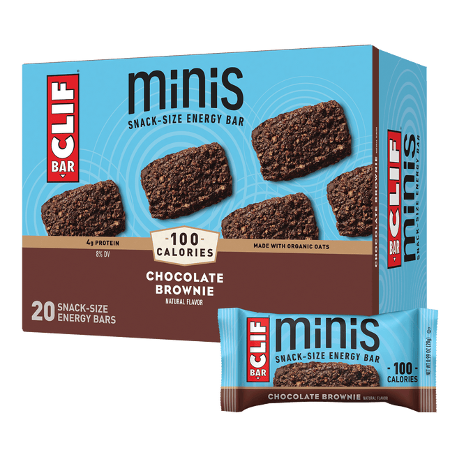 CLIF BAR Minis Chocolate Brownie Flavor Snack-Size Energy Bars, 20ct
