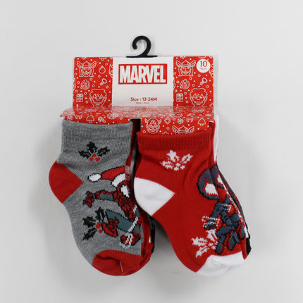 10pk 12-24m SPIDERMAN SPIDERMAS QRT SOCKS