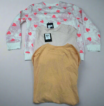 3-Pack Girls’ Long-Sleeve Tops - Size L (10/12) | New