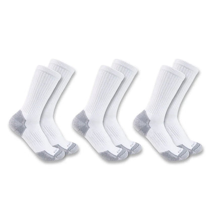 Carhartt Large L Midweight Cotton Blend 3 Pair Crew Socks Size 9 - 11.5 NEW