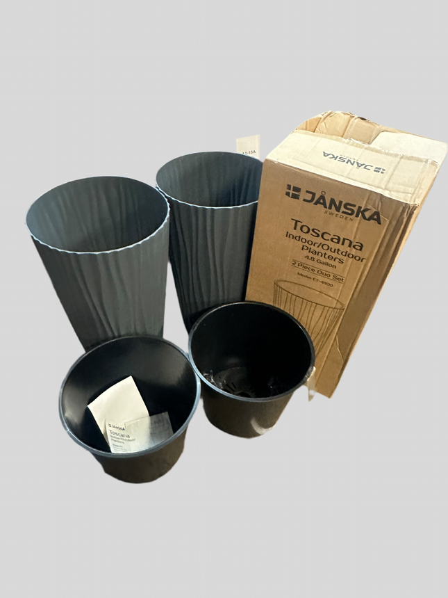 Janska Toscana Indoor/Outdoor Planters - Dark Green - New Open Box