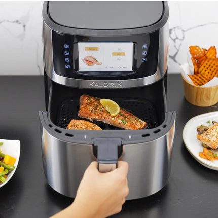 Kalorik VIVID Air Fryer 7 Quart with Full Color Display and Touch Controls, 1500W, Stainless Steel - New Open Box