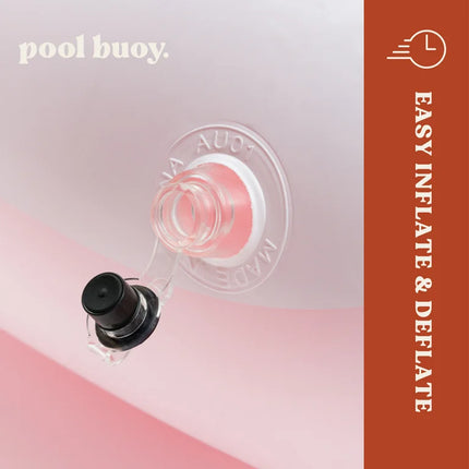 Pool Buoy Round Inflatable Pool with Storage Bag - Premium Outdoor Swimming Pool - Pink