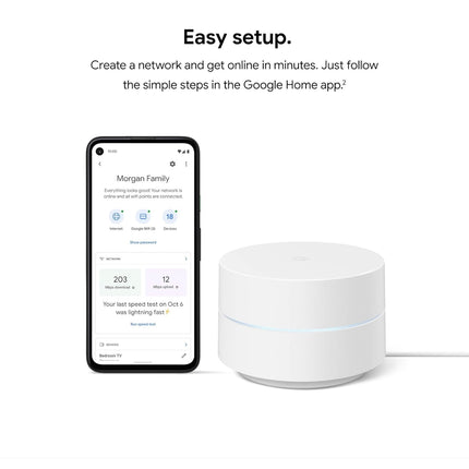 Google Wifi AC1200 Mesh WiFi System (3-Pack) - Router Coverage up to 4500 Sq Ft - New