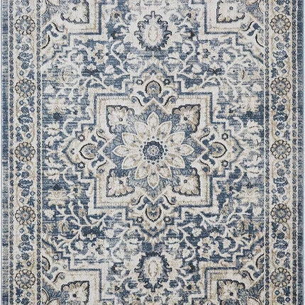Kehleigh Osdorn 2' x 7' Blue Indoor Runner Rug (New)