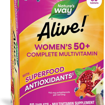 Nature's Way Alive! Women’s 50 Plus Complete Multivitamin Tablets, 50 ct