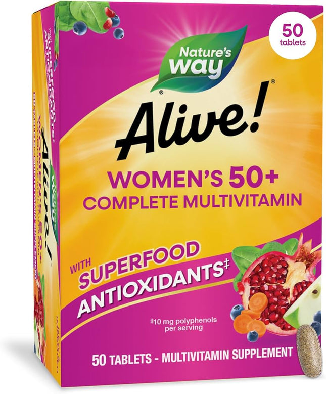 Nature's Way Alive! Women’s 50 Plus Complete Multivitamin Tablets, 50 ct