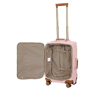 Brics Milano X - Travel Luxury Luggage Bag, Carry On With Spinner Wheels 21 In. Pink