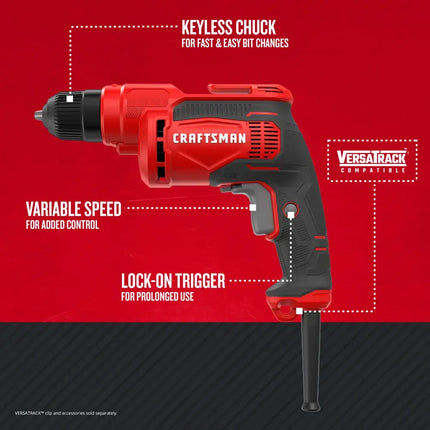Craftsman Corded 3/8 In. Electric Drill/Driver (7 Amp)