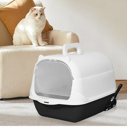 Cat Litter Box Enclosure, Anti Splashcat with Handle, Open Box New