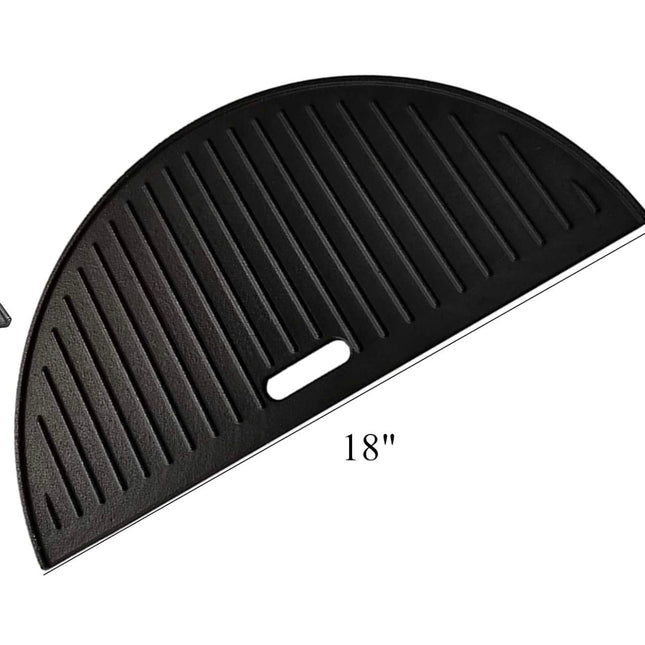 ZLjoint Half Moon Cast Iron Reversible Griddle Compatible with Kamado Joe - New Open Box