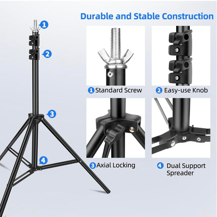 Hemmotop Adjustable Backdrop Stand, 10ft x 7.2ft, Open Box Looks New