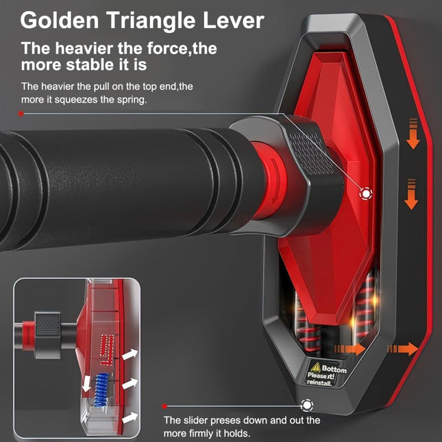 Ropecube Doorway Pull-Up Bar - No Screw Installation, 440 lbs Capacity - New Open Box