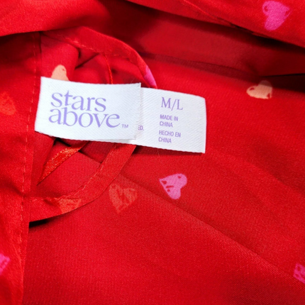 Red Satin Robe Stars Above™, New- XS/S, & M/L