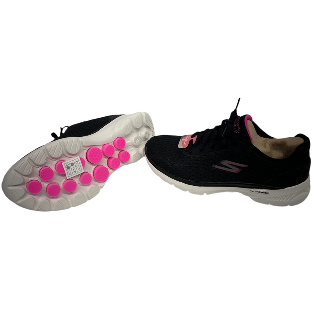 Skechers Go Walk 6 Iconic Vision Black/Pink Shoes - Women’s Size 6.5 - New