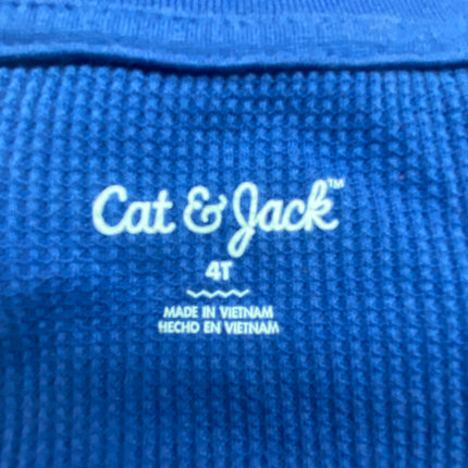 Cat & Jack Long Sleeve Boys Waffle Knit Shirt - New (Size 4T)