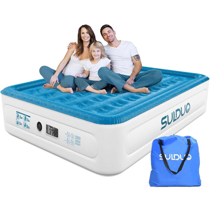 Sulduo Queen Air Mattress with Built-In Pump - Open Box (Like New)