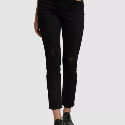 AG Alexxis High-Rise Distressed Jeans Black Size 28 New