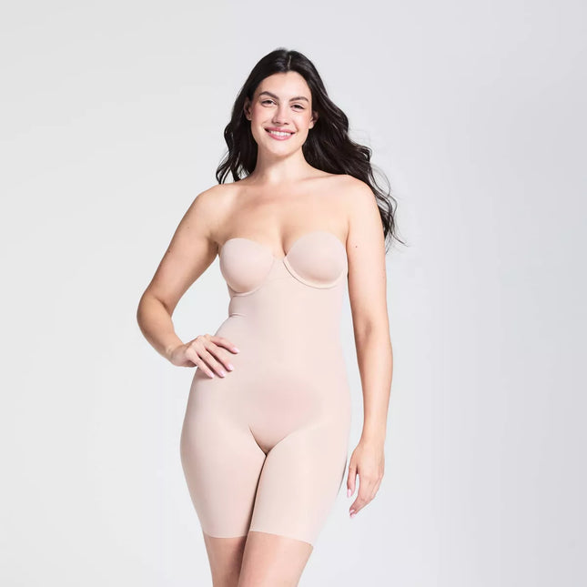 ASSETS by SPANX Flawless Finish Strapless Bodysuit Size XL New