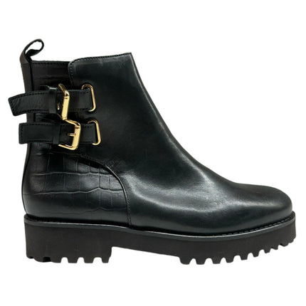 André Assous Women's Black Buckled Ankle Boots - Size 7 (New Without Box)
