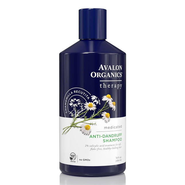 Avalon Organics Therapy Medicated Anti-Dandruff Shampoo for Soft, Flake-Free Hair 14 oz New