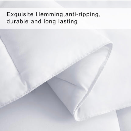 COHOME All Season Queen Size Cooling Comforter, Quilted Duvet Insert with Corner Tabs, White - New Open Box