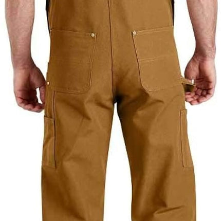 Carhartt Quilt-Lined Zip-to-Thigh Bib Overalls - Brown, Size 56x30, New