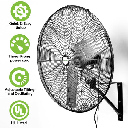 30 in. High Velocity Industrial Wall Fan, New Open Box