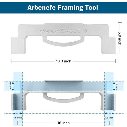 Arbene 16-Inch On-Center Framing Tool - Open Box