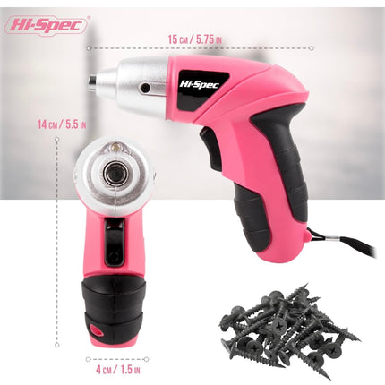 Hi-Spec 3.6V Electric Screwdriver Set - New