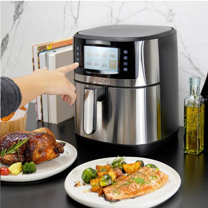 Kalorik VIVID Air Fryer 7 Quart with Full Color Display and Touch Controls, 1500W, Stainless Steel - New Open Box