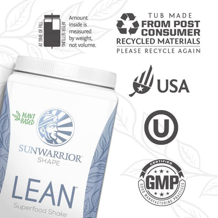 Sunwarrior Shape Lean Superfood Shake Vanilla flavor - 1.59 LB
