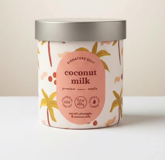 Signature Soy 2 Wick Scented Candle - Coconut Milk, 15.1 Oz