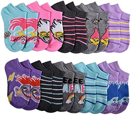 10pk GIRLS TROLLS KEEP IT HAPPY NS SOCKS SZIE 6-8