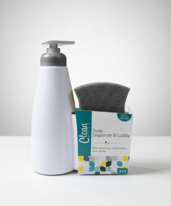 Soap Dispenser Pump With Caddy & Sponge