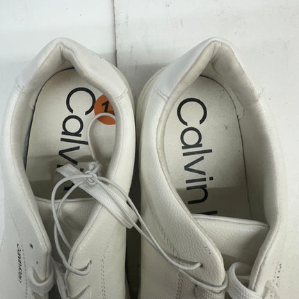 Calvin Klein Men’s Leather Low-Top Sneakers, Size 11, New little Dirty