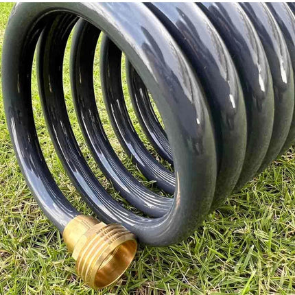 SANFU PU Recoil Garden Water Hose 15FT - Premium with 3/4” Brass Fittings, Open Box