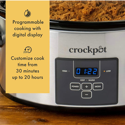 Crock-Pot Choose-a-Crock 6 Quart and Split 2.5 Quart Slow Cooker,  Stainless Steel, New Open Box