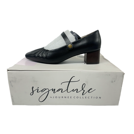 Journee Collection Women’s Black Heeled Loafers, Size 9, Open Box