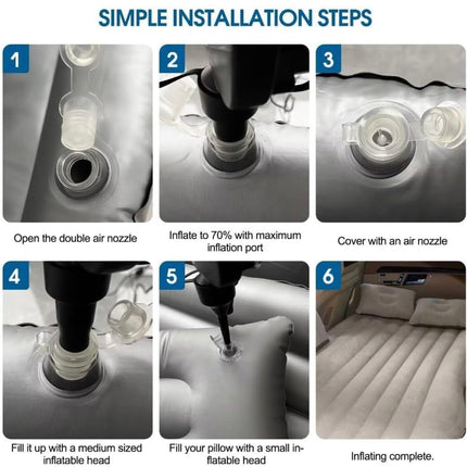 SUV Air Mattress - Thickened & Inflatable Car Back Seat Sleeping Pad with 2-in-1 Air Pump, Portable Camping Bed - New Open Box (Missing Pillows)