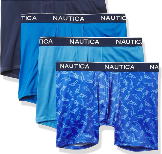 Nautica Men’s Boxer Briefs 4-Pack, comfortable and stylish underwear in various colors”