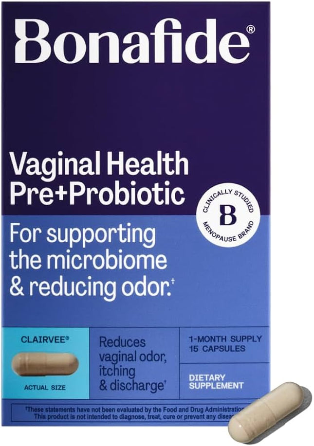 Bonafide Clairvee Vaginal Probiotic for Relief from Odor, Itching, & Discharge. — 1-Month Supply
