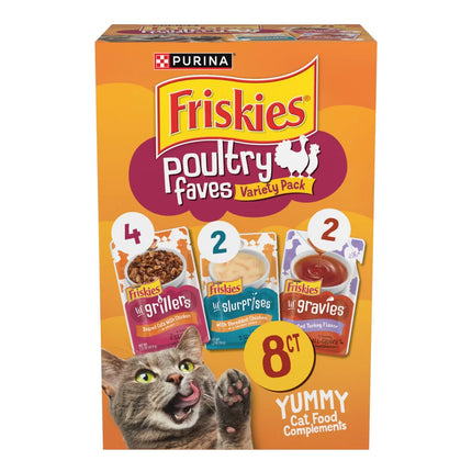 Purina Friskies Poultry Faves Lickable Gravy Chicken & Turkey Flavor Topper Wet Cat Food, Exp. 09/2026 - 11.7oz
