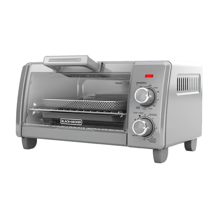 BLACK+DECKER Crisp ‘N Bake Air Fry 4-Slice Toaster Oven – Silver & Black – New