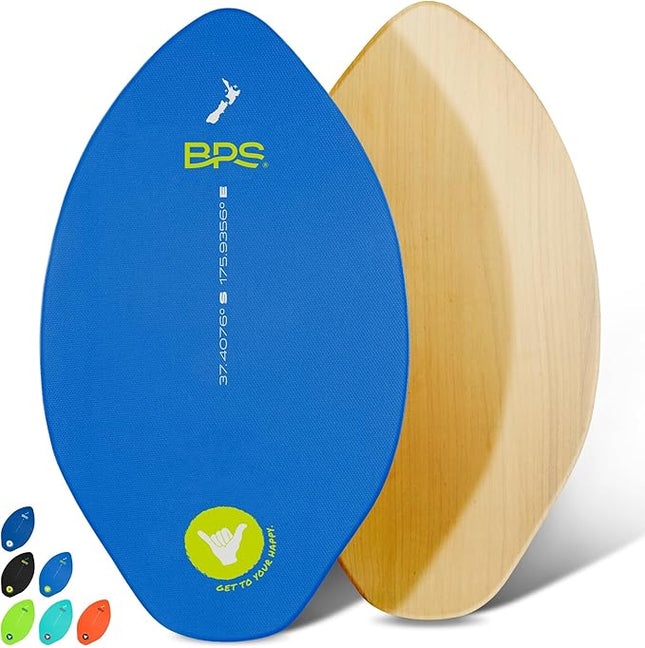 BPS New Zealand ‘Shaka’ Skimboard with EVA Grip Pad - Multiple Sizes (Open Box)