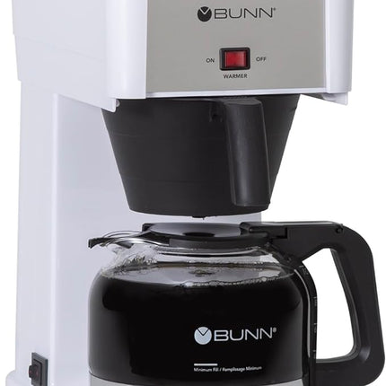 BUNN GRW Classic Velocity Brew 10-Cup Home Coffee Brewer - White, New