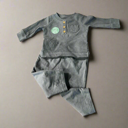Baby Boys' Waffle-Knit Henley and Pants Set - Little Planet by Carter's, New

